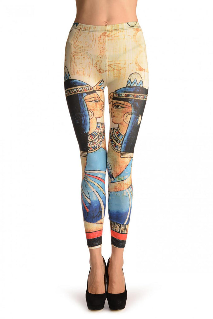 liss kiss Egyptian Pharaohs On Beige - Leggings