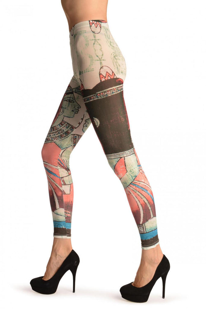 Liss Kiss Egyptian Pharaohs On Sand Grey - Leggings