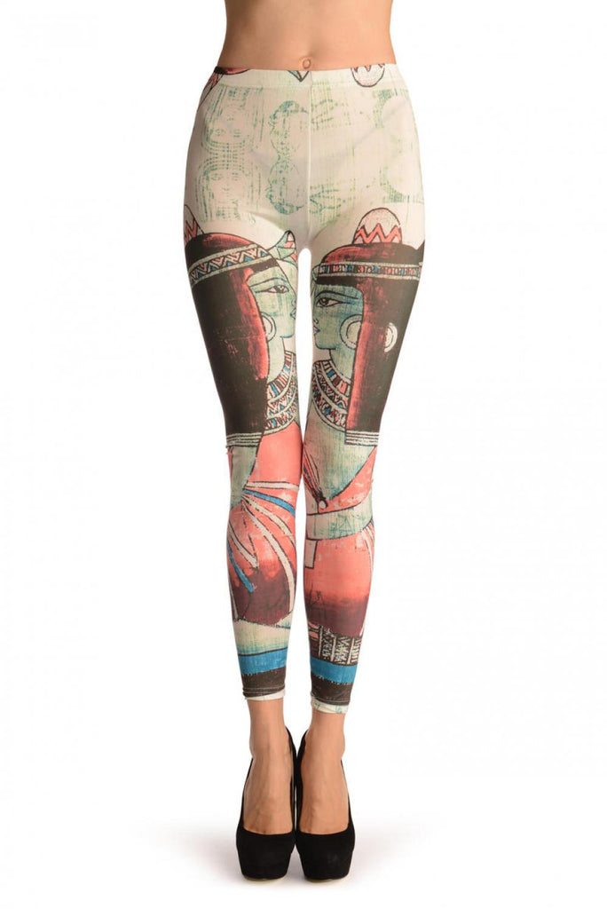 liss kiss Egyptian Pharaohs On Sand Grey - Leggings
