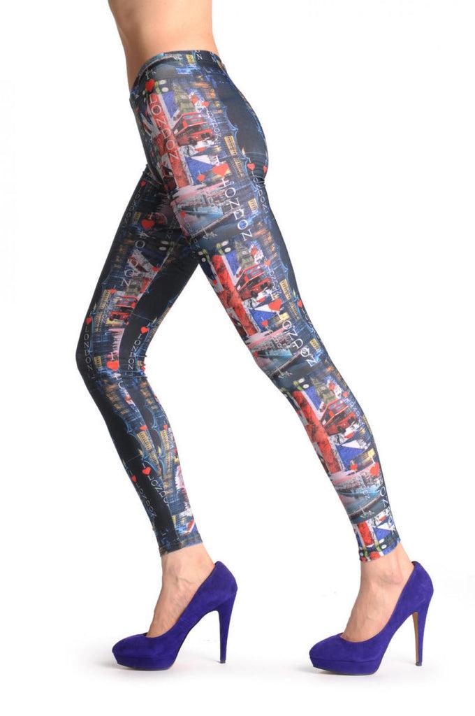 Liss Kiss English Flag & Red Bus - Leggings
