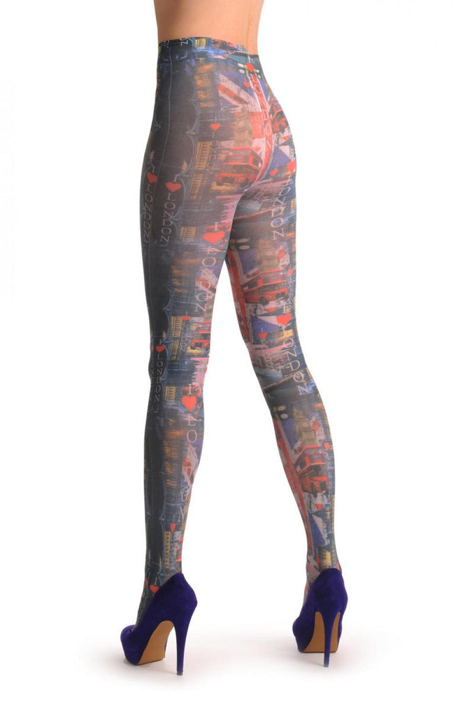 Liss Kiss English Flag & Red Bus - Tights