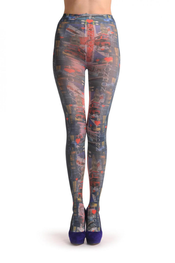 liss kiss English Flag & Red Bus - Tights