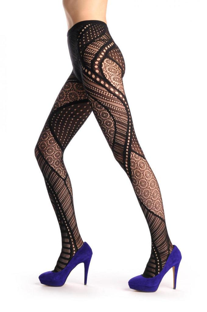 Liss Kiss French Lace Mix Fishnet - Tights