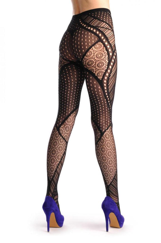 Liss Kiss French Lace Mix Fishnet - Tights