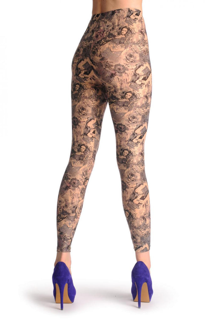 liss kiss Girl With Hat & Roses - Leggings