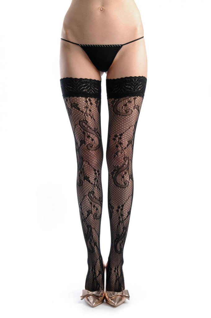 liss kiss Gladiolus Flowers Fishnet - Hold Ups