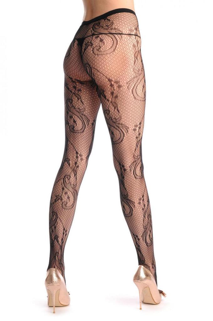 Liss Kiss Gladiolus Flowers Fishnet - Tights