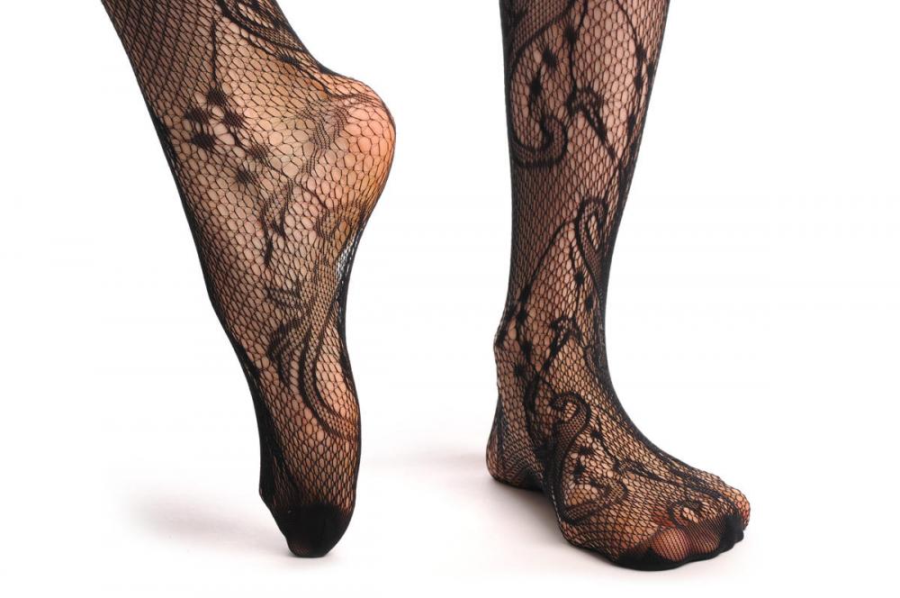 Liss Kiss Gladiolus Flowers Fishnet - Tights
