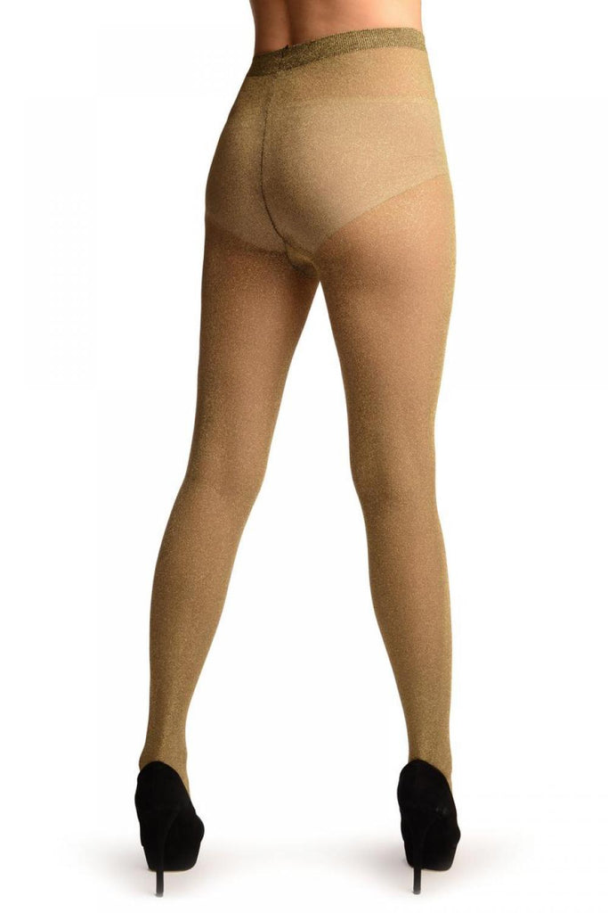 Liss Kiss Gold Lurex Luxurious Tights - Tights