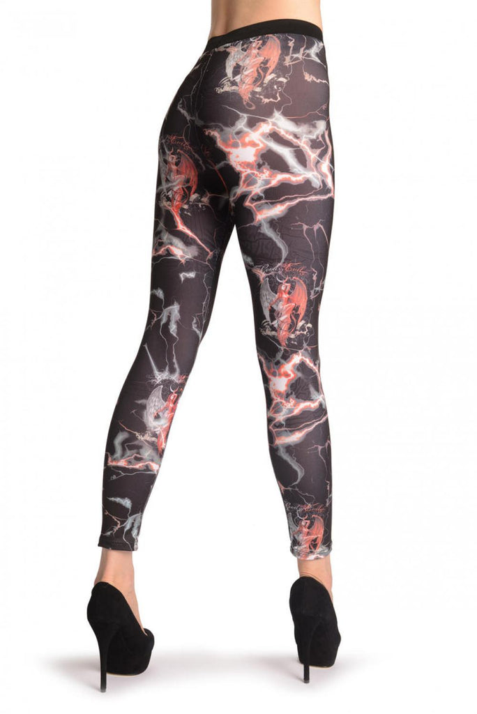 Liss Kiss Gothic Alchemy Amour Girl & Heart - Leggings