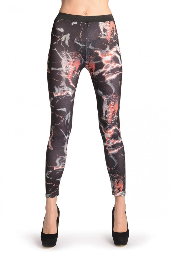 Liss Kiss Gothic Alchemy Amour Girl & Heart - Leggings