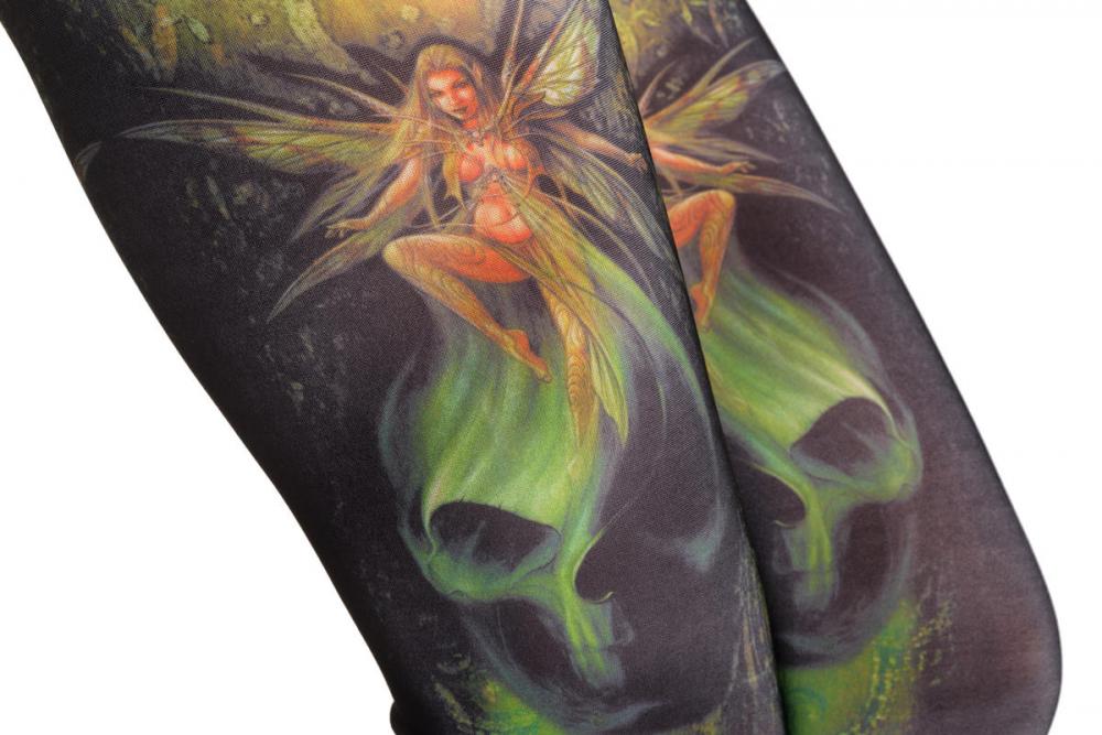 Liss Kiss Gothic Alchemy Fairy & Skull - Leggings