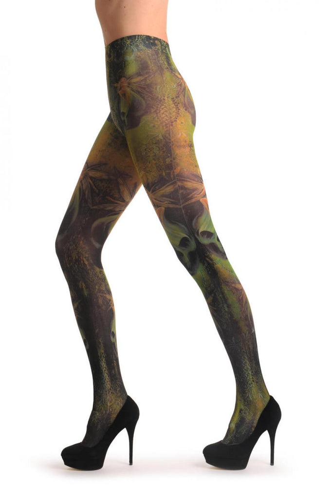 Liss Kiss Gothic Alchemy Fairy & Skull - Tights