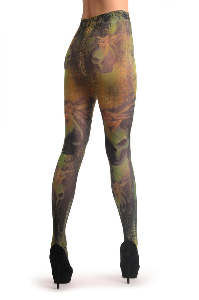Liss Kiss Gothic Alchemy Fairy & Skull - Tights