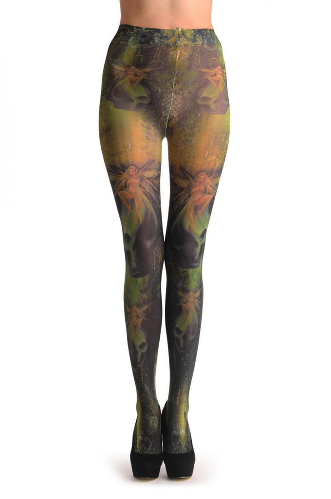 liss kiss Gothic Alchemy Fairy & Skull - Tights
