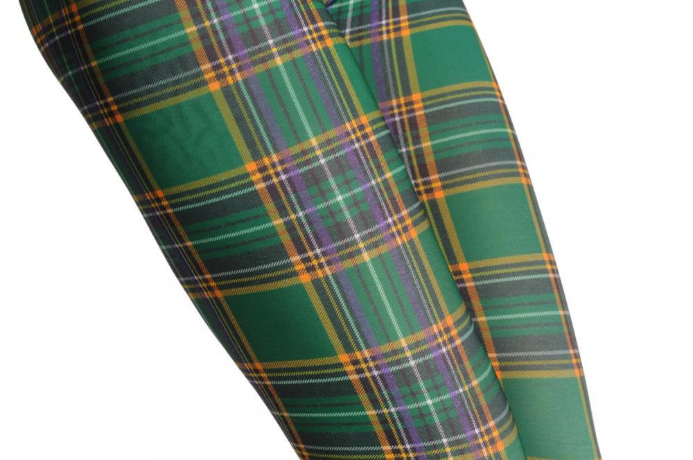 Liss Kiss Green Checkered Tartar - Leggings