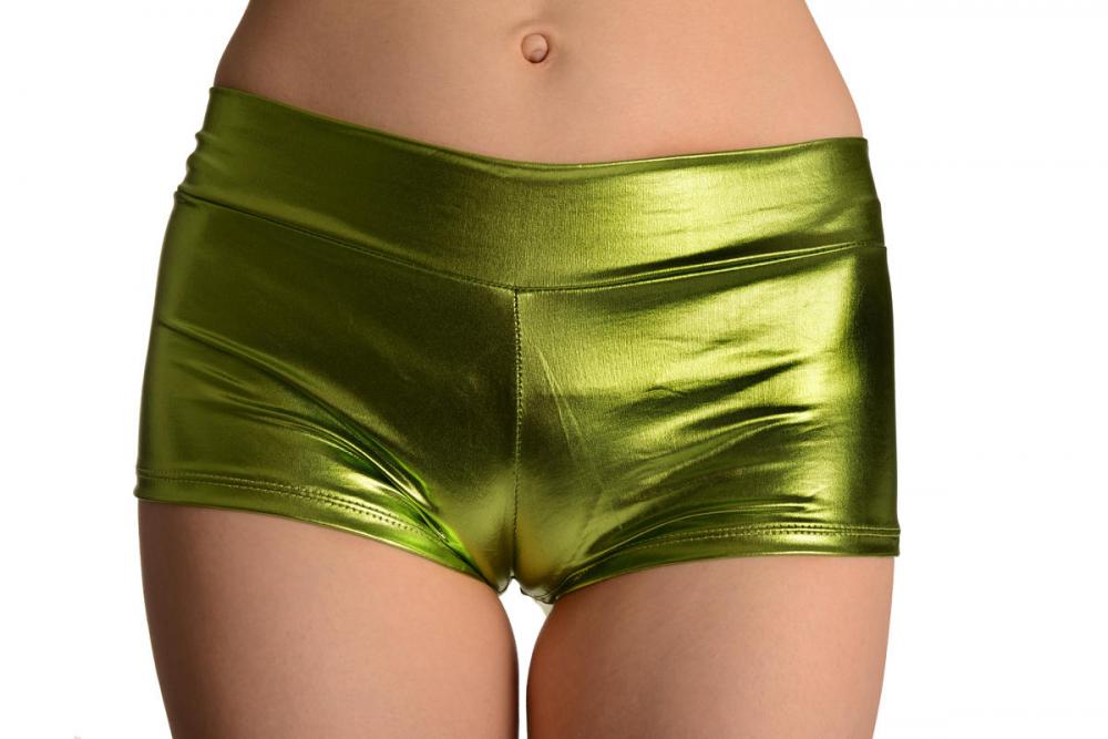 liss kiss Green Faux Leather Shorts - Shorts