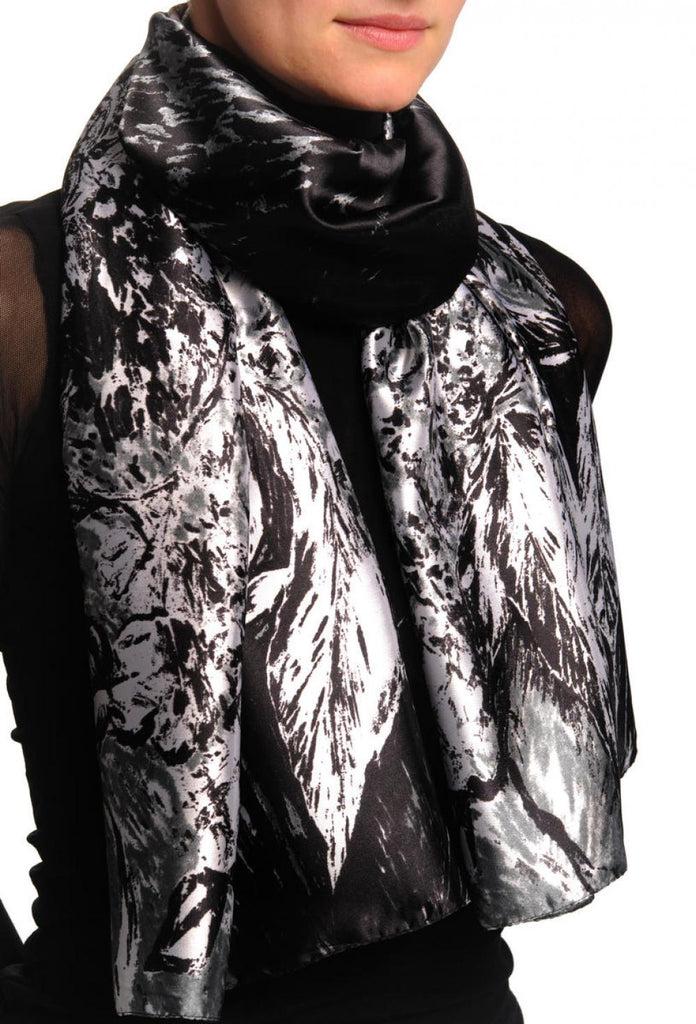 Liss Kiss Grey & Black Van Gogh Flowers - Scarf