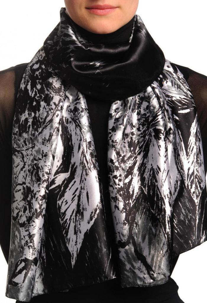 liss kiss Grey & Black Van Gogh Flowers - Scarf