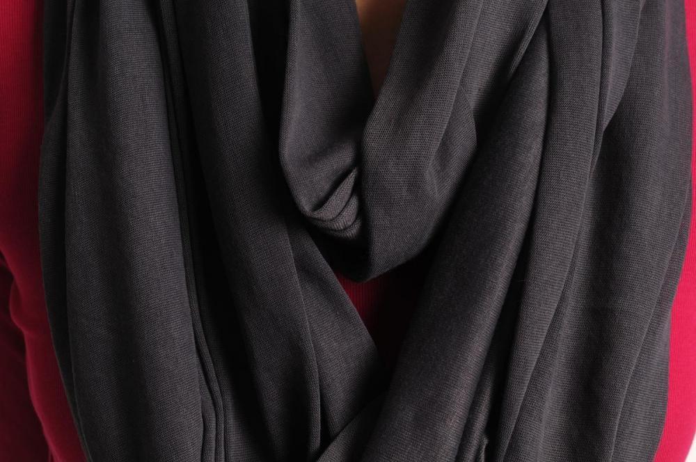 Liss Kiss Grey Blue Two Or Three Loops Snood - Scarf