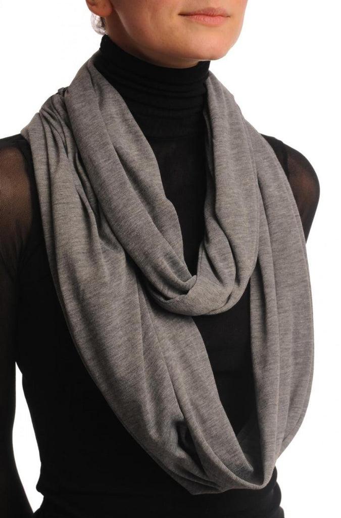 Liss Kiss Grey Double Layered Snood - Scarf