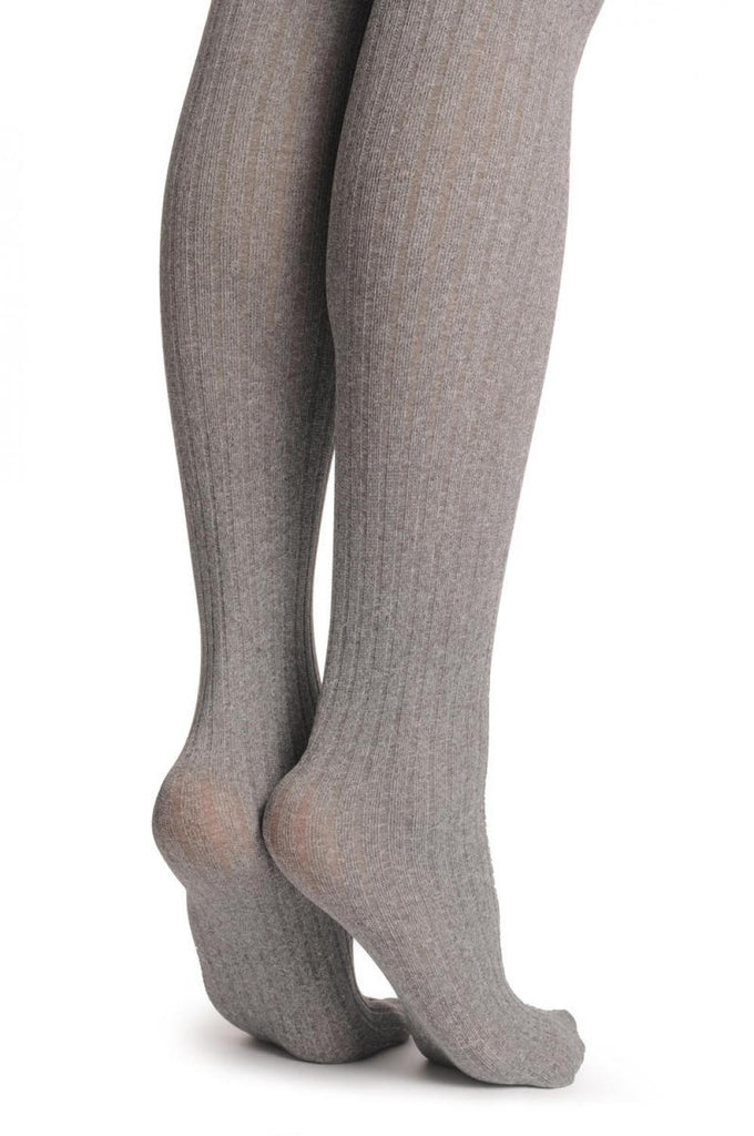 Liss Kiss Grey Melange Stripes Warm 60 Den - Tights