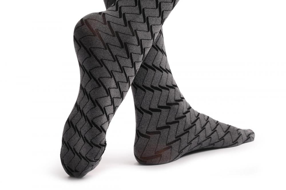 Liss Kiss Grey Melange With Silver Shine - Tights