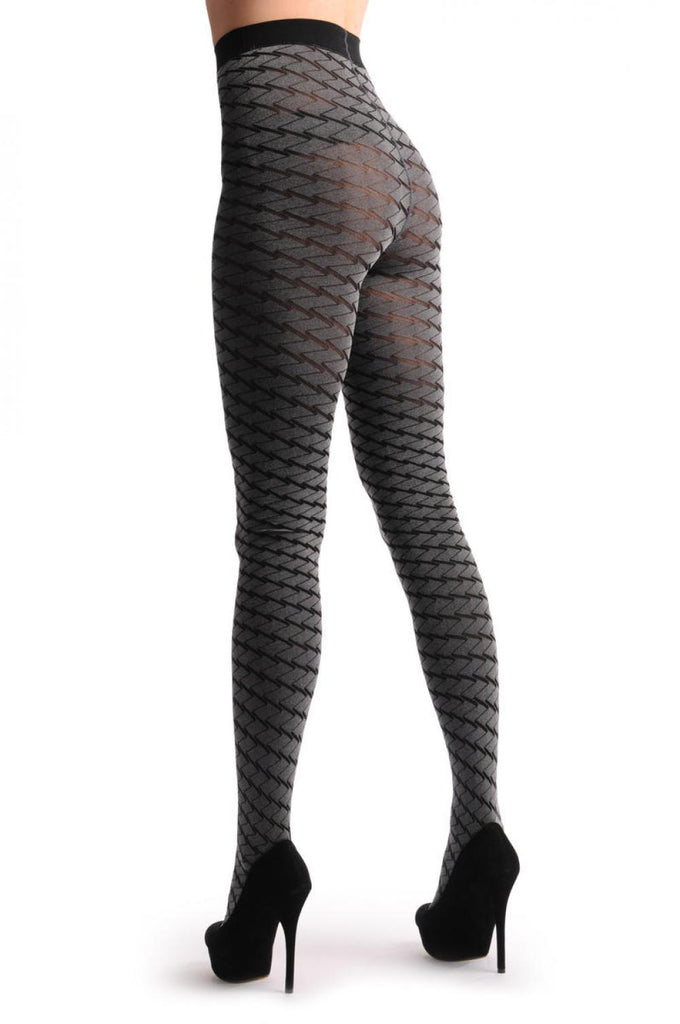liss kiss Grey Melange With Silver Shine - Tights