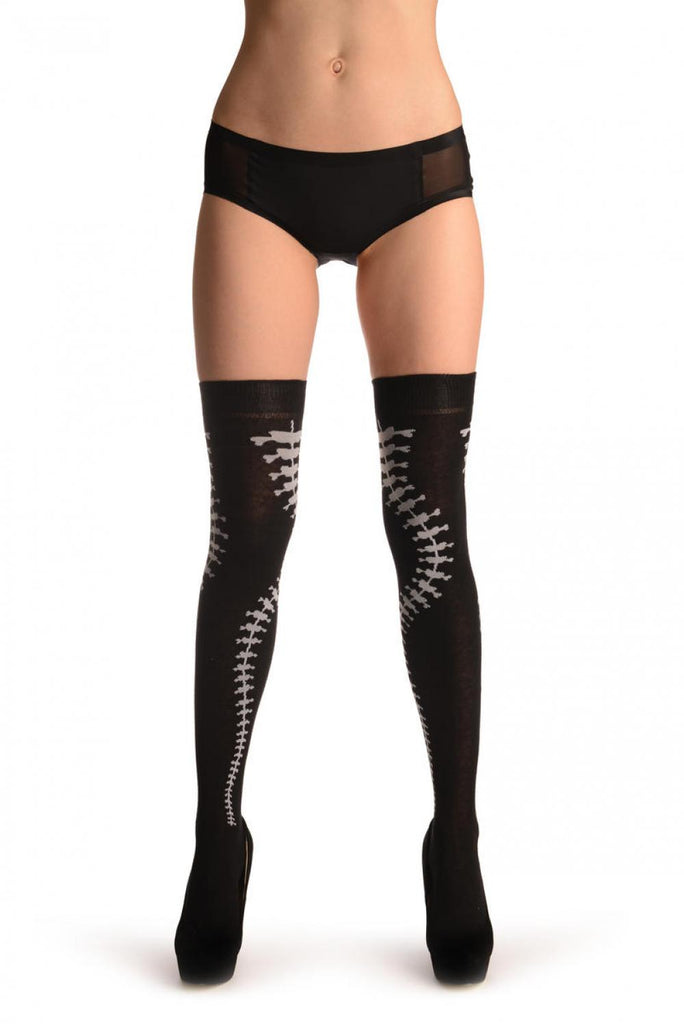 Liss Kiss Halloween Bones - Over The Knee Socks