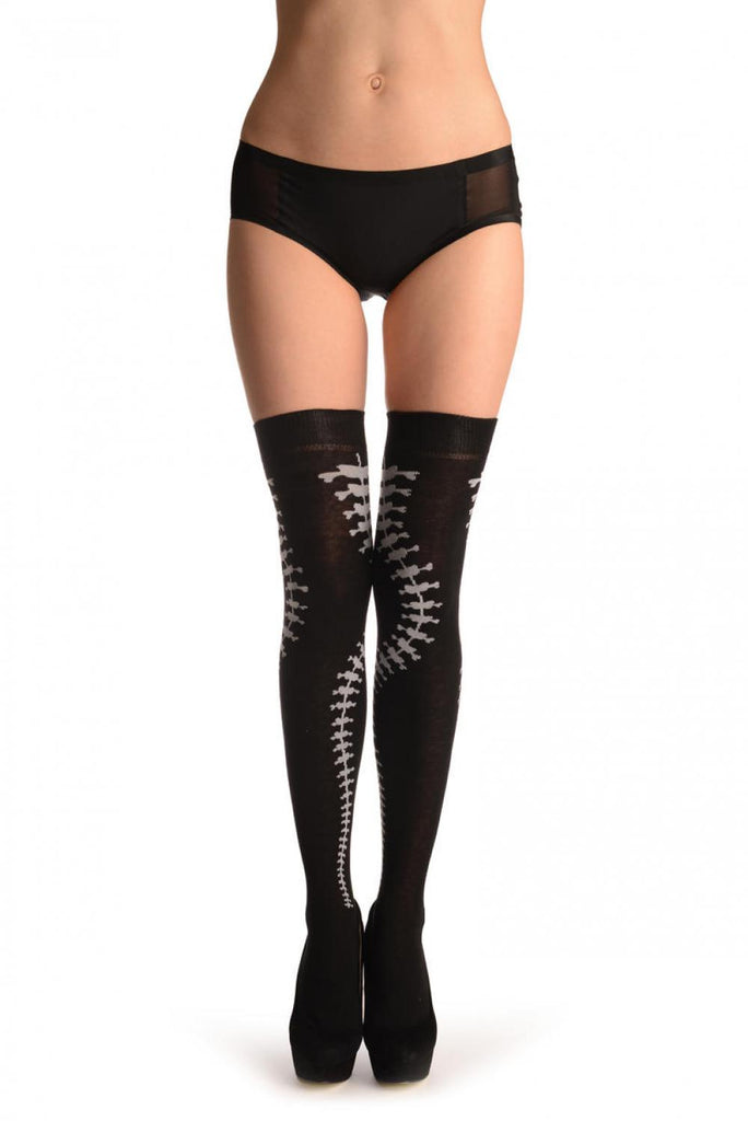 liss kiss Halloween Bones - Over The Knee Socks