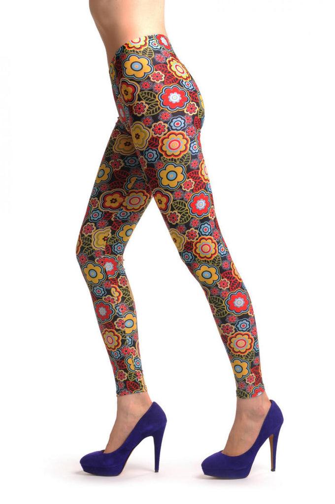 Liss Kiss Happy Hippie Flowers - Leggings