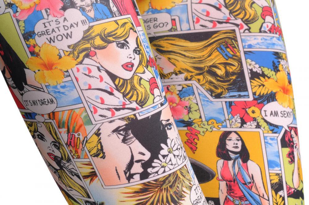 Liss Kiss Hawaii Holidays Comics Girl - Leggings