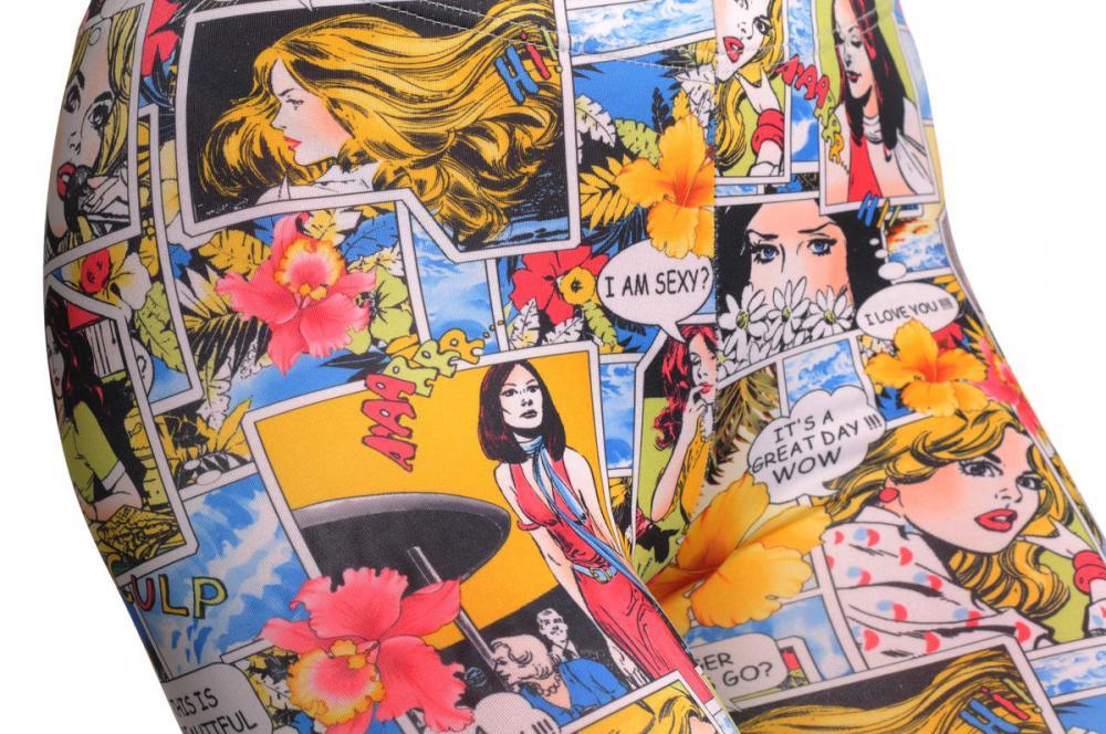 Liss Kiss Hawaii Holidays Comics Girl - Leggings