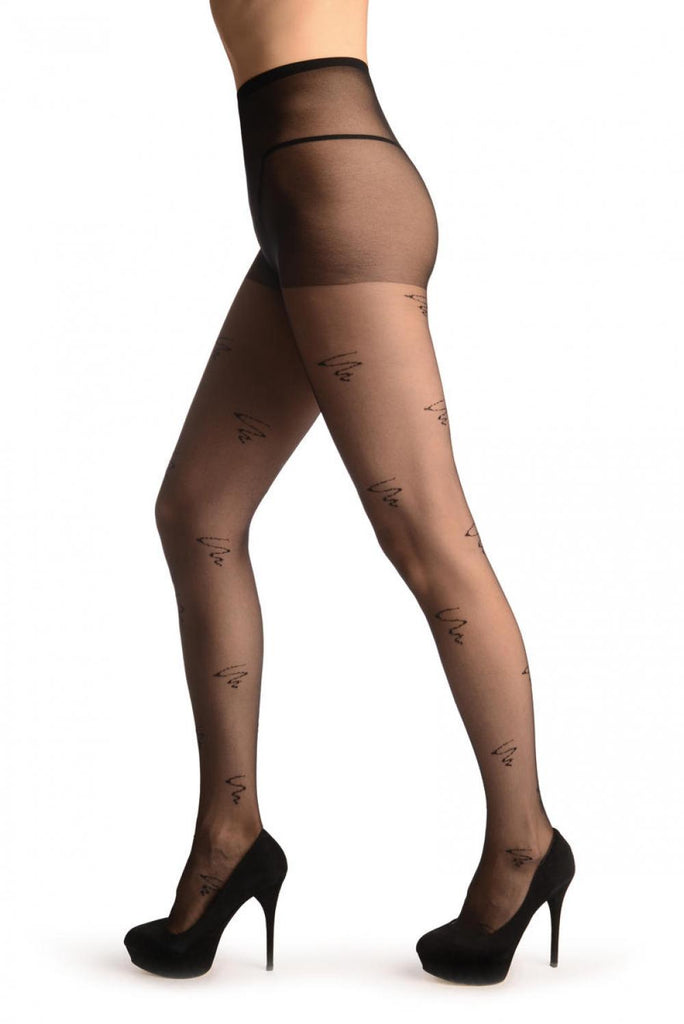 Liss Kiss Hello 60th Pencil Sketch - Tights