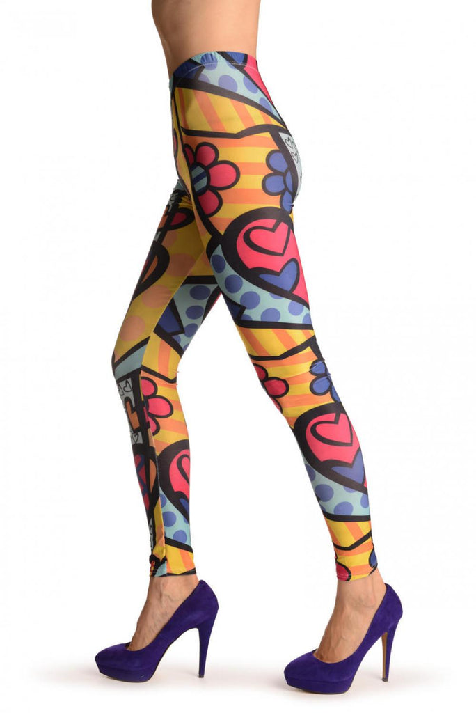 Liss Kiss Hippy Collage - Leggings