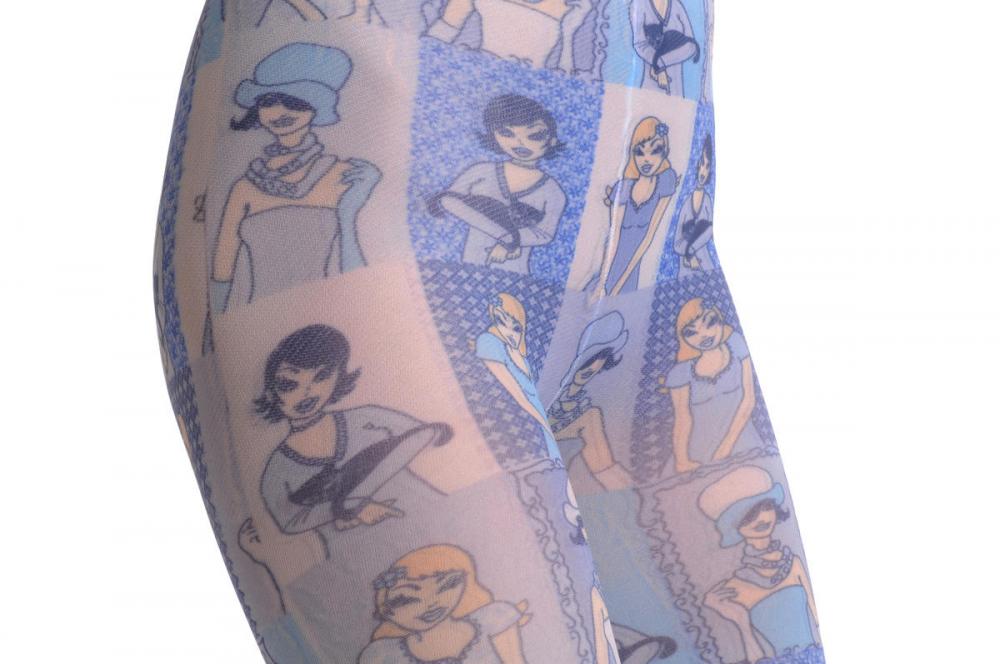 Liss Kiss Housewives On Blue - Tights