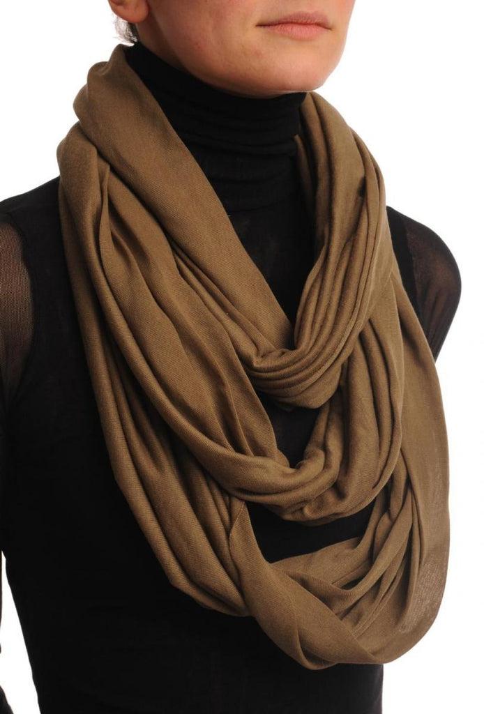 Liss Kiss Khaki Two Or Three Loops Snood - Scarf