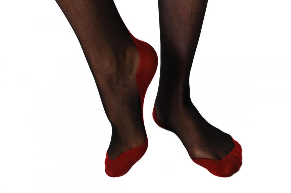 Liss Kiss Lace Garter With Red Seam - Hold Ups