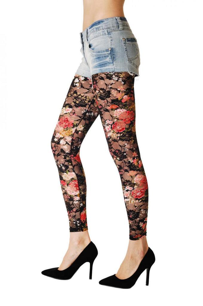 Liss Kiss Lace With Roses - Leggings