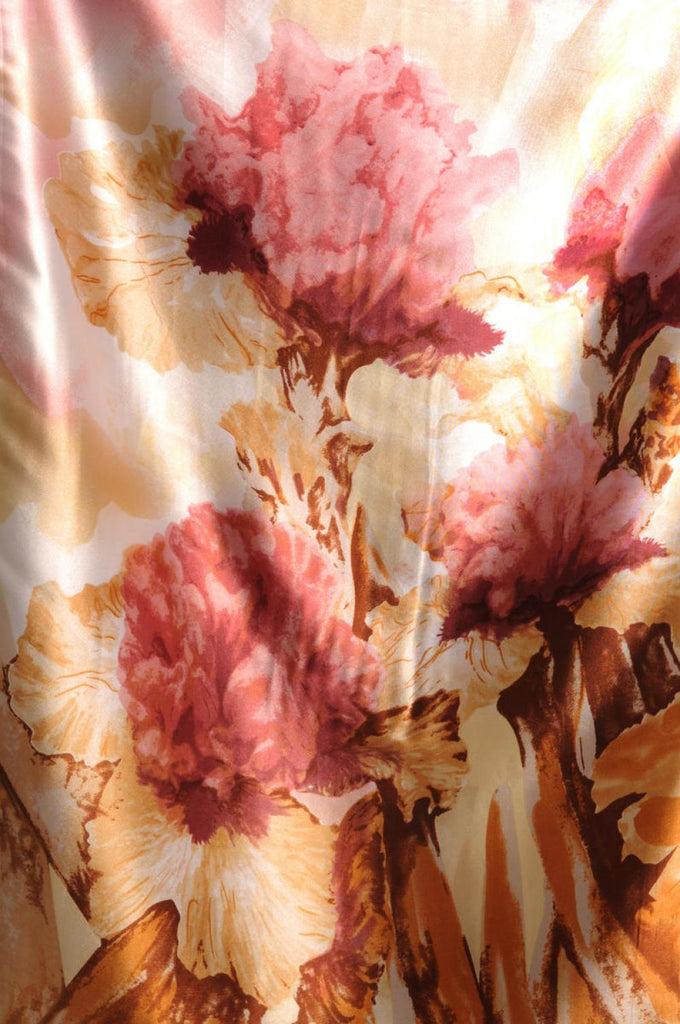 Liss Kiss Large Chestnut Pink Peony Flowers - Scarf