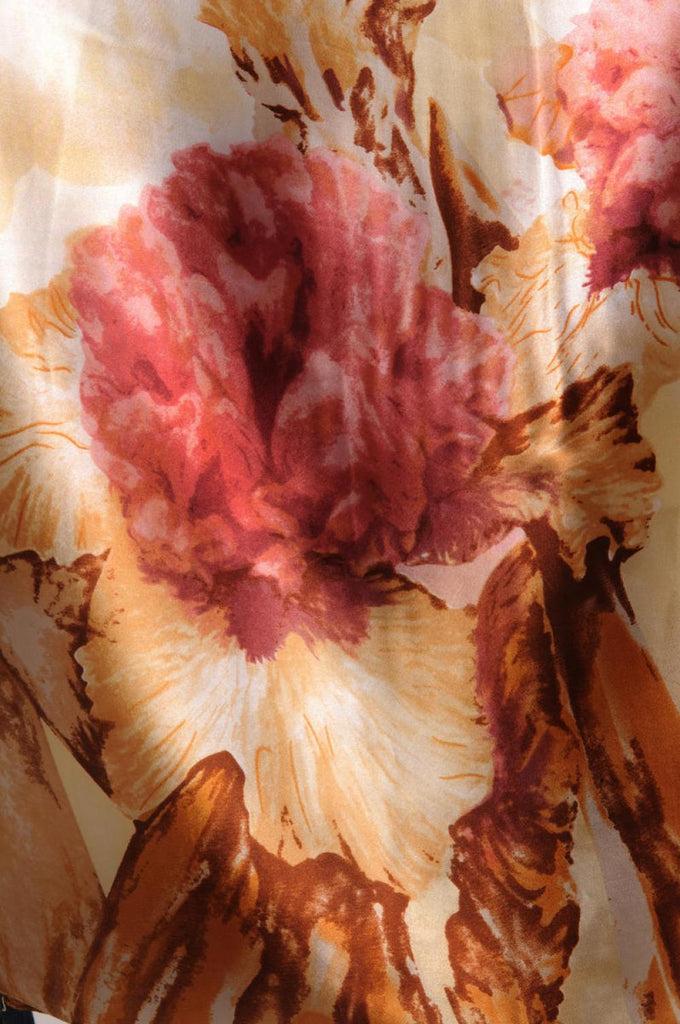 Liss Kiss Large Chestnut Pink Peony Flowers - Scarf