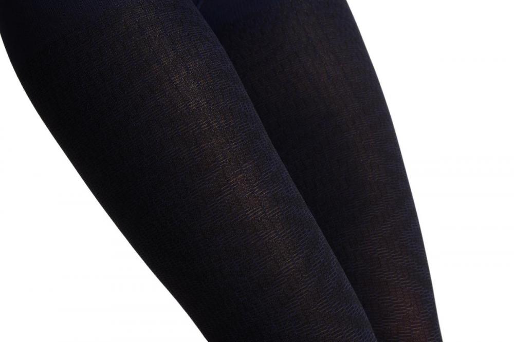 Liss Kiss Large Two Tones Blue ZigZag - Tights