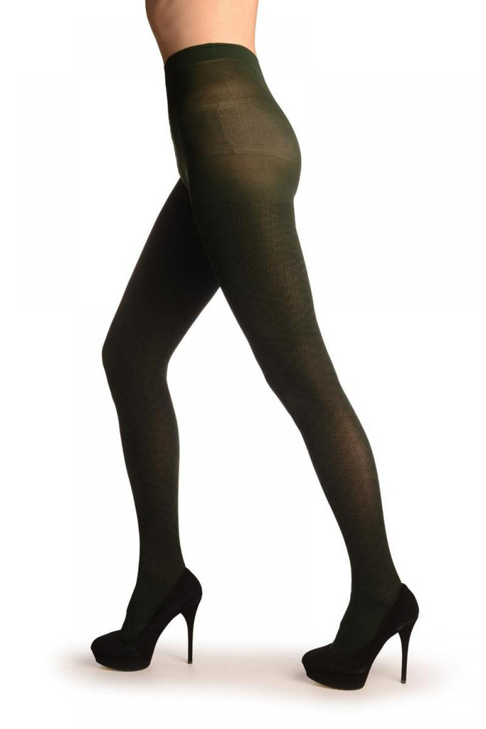 Liss Kiss Large Two Tones Green ZigZag - Tights