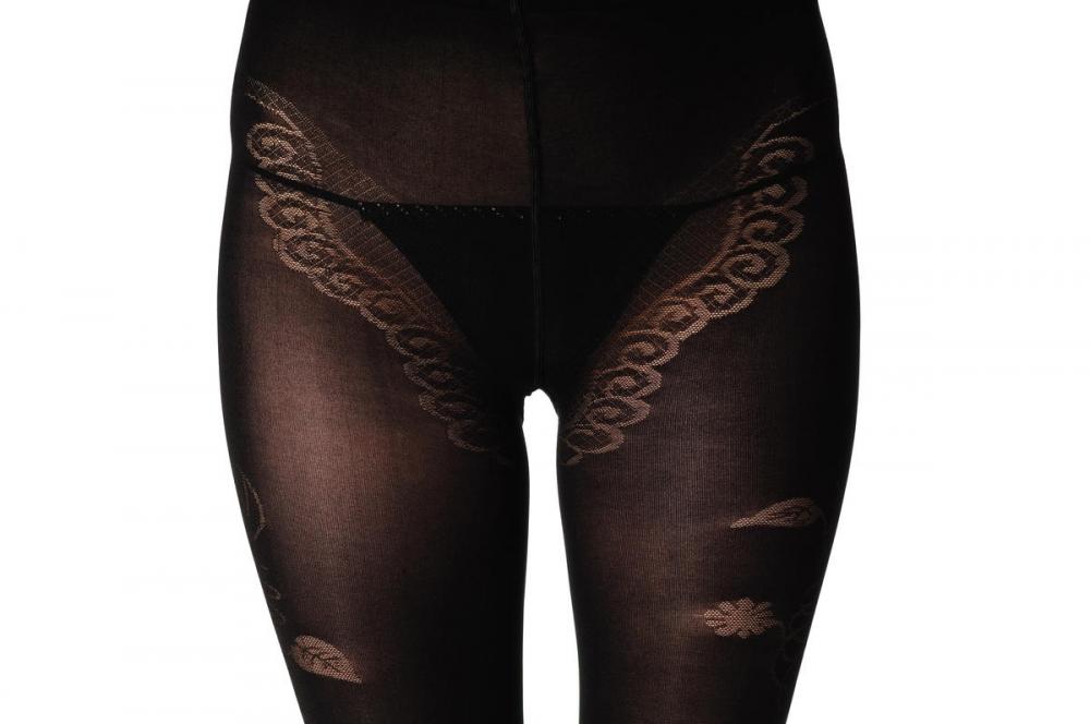 Liss Kiss Leafs And Flowers On The Side - Tights