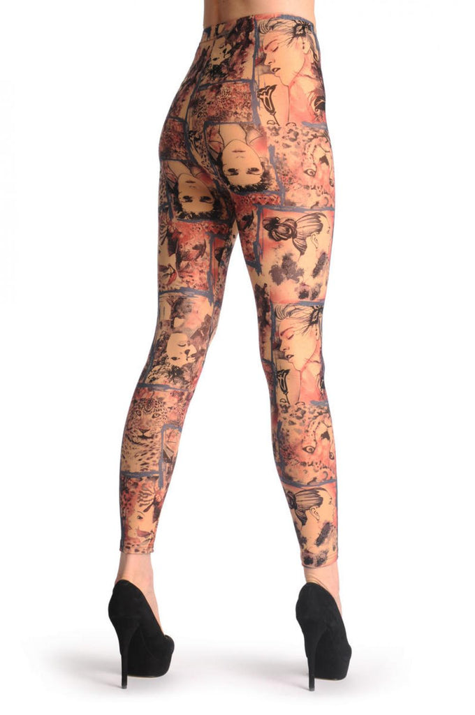 Liss Kiss Leopard & Girl - Leggings
