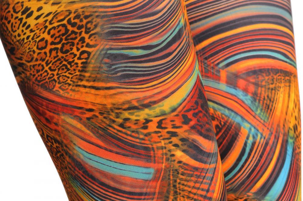 Liss Kiss Leopard & Rainbow Stripes - Leggings