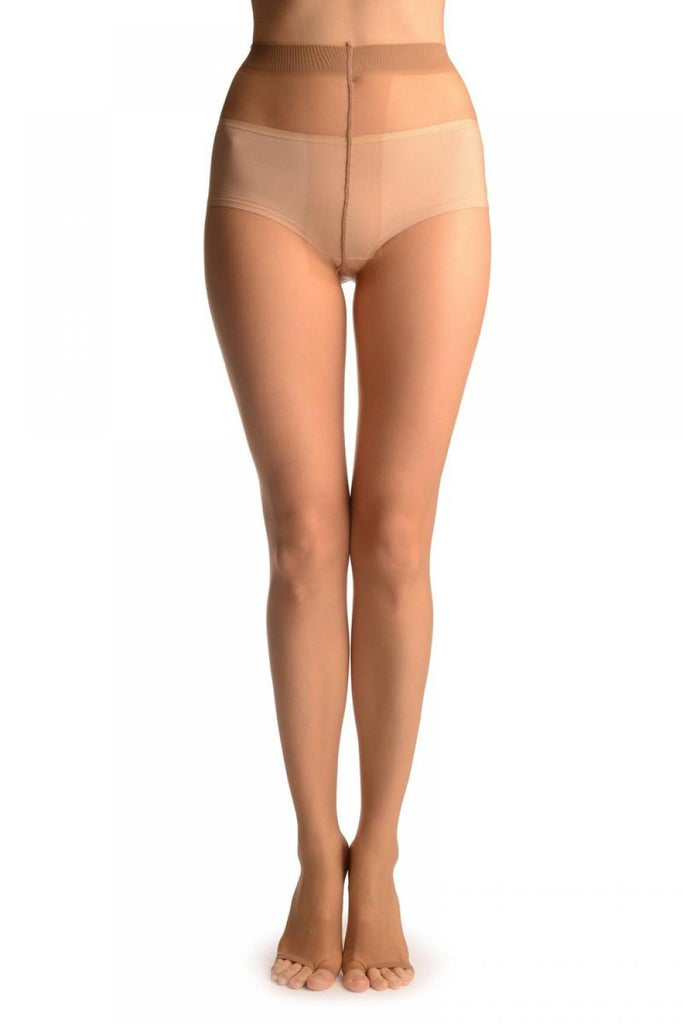 Liss Kiss Light Beige With Open Toe Tights - Tights