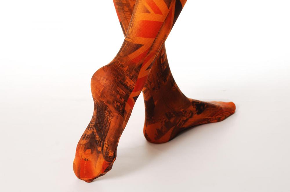 Liss Kiss London In Orange - Tights