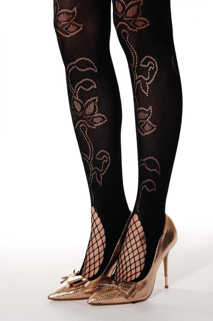 Liss Kiss Luxury Net & Roses - Tights