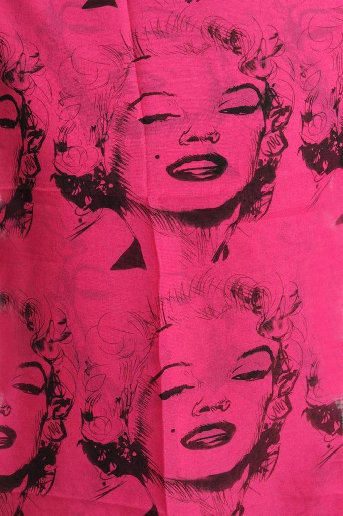 Liss Kiss Marilyn Monroe On Bright Pink - Scarf